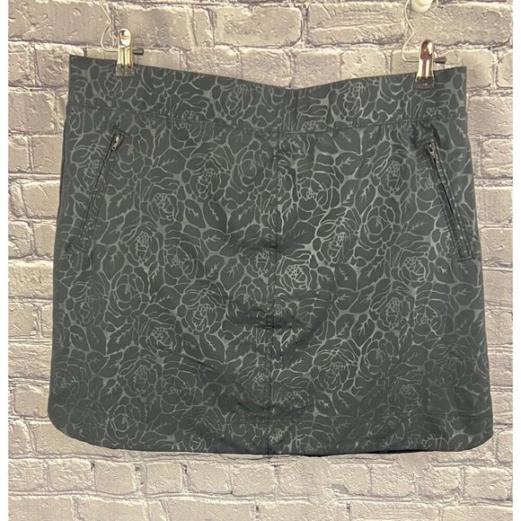 Orvis Womens Black Rose Embossed Skort Skirt Size XXL - Picture 1 of 6